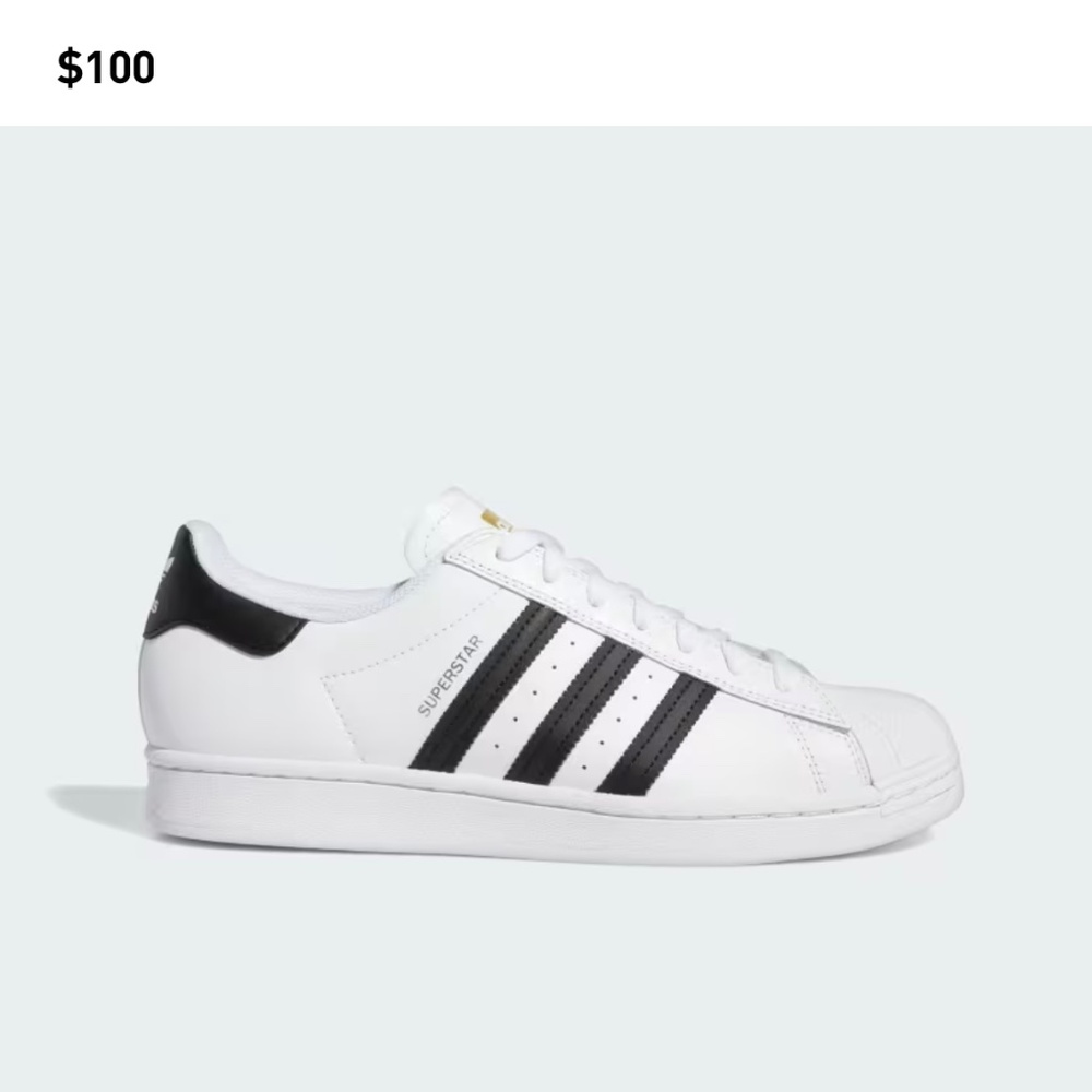 Adidas superstar sneakers white size 7 NWOB